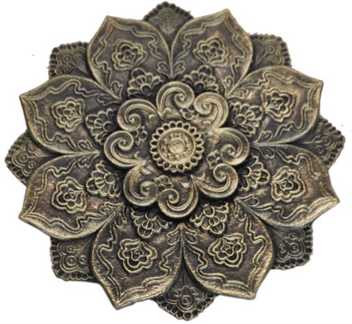 Wanddeko Blüte Art Bronze