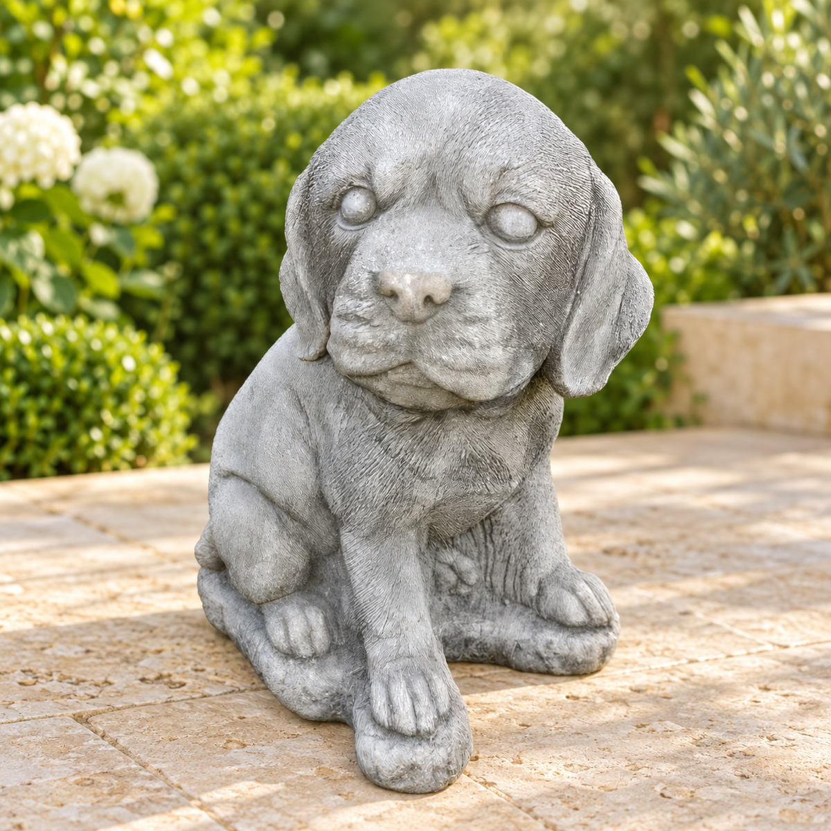 Art Decor Produktbild final 2026-09-24 | G400 | Steinguss-Figur Beagle Welpe