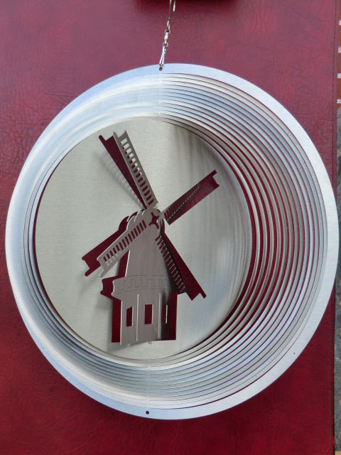 Edelstahl Windspiel Kreis Windmühle groß
