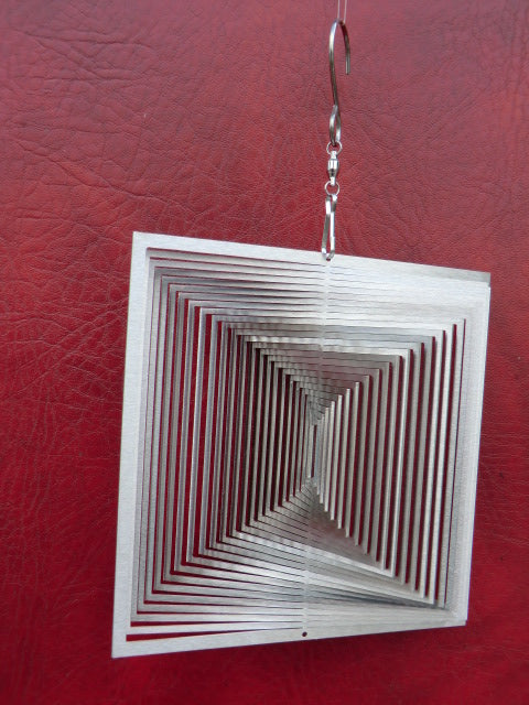 Edelstahl Windspiel Viereck