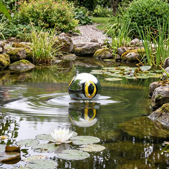 Schwimmkugel-Reiherschreck im Gartenteich