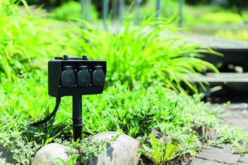 Stromversorgung für Gartentechnik
