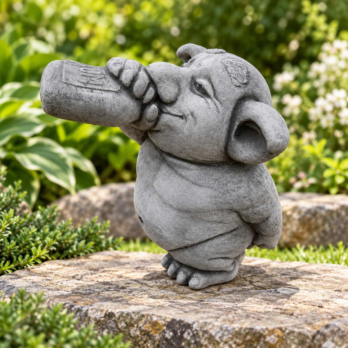 Art Decor Produktbild final 2026-09-24 | G561 | Steinguss-Gartenfigur Troll der Trinker