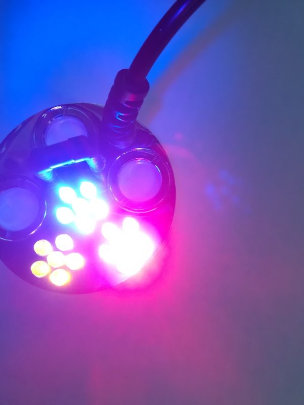 3fach-Nebler mit LED-Farbwechsellicht inkl. Außentrafo
