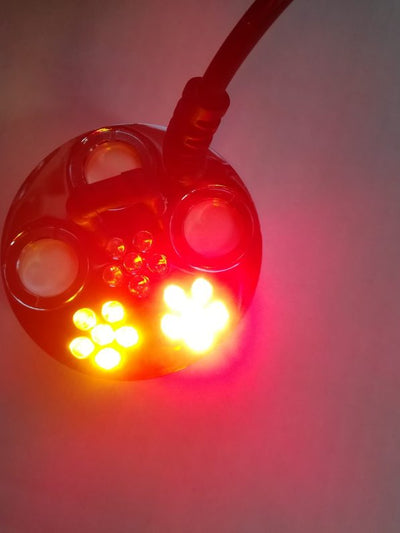 3fach-Nebler mit LED-Farbwechsellicht inkl. Außentrafo