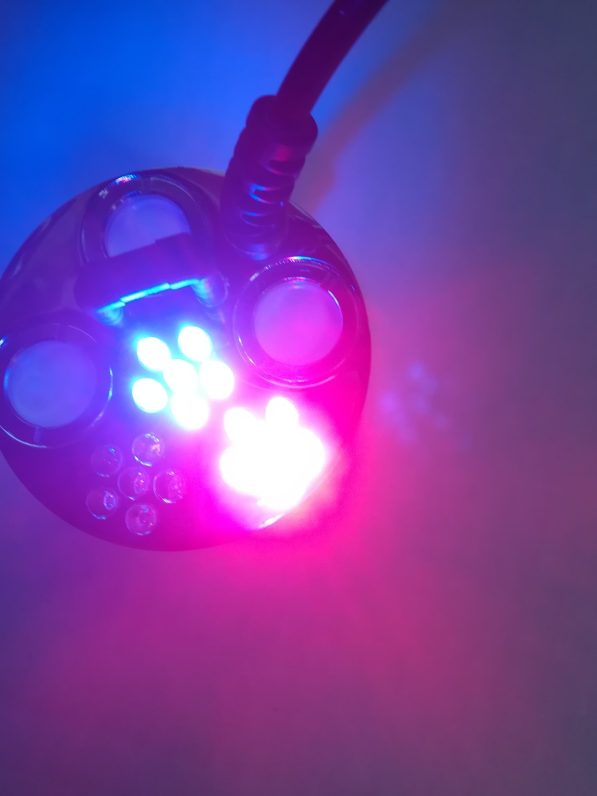 3fach-Nebler mit LED-Farbwechsellicht inkl. Außentrafo