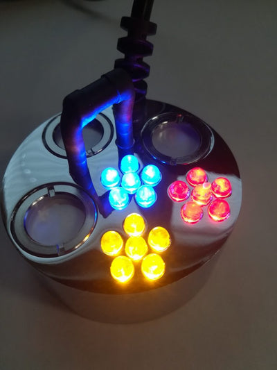 3fach-Nebler mit LED-Farbwechsellicht inkl. Außentrafo