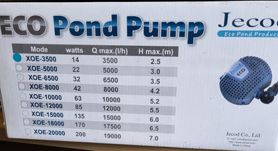 JECOD Eco Pond XOE 3500 Teichpumpe